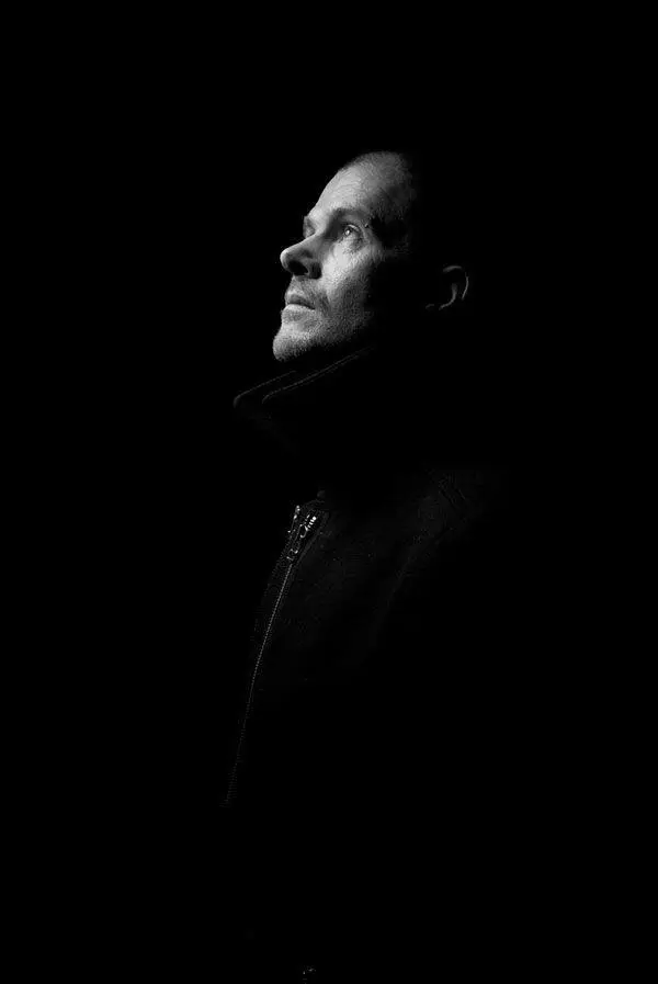 black white photo of Darren Johnson